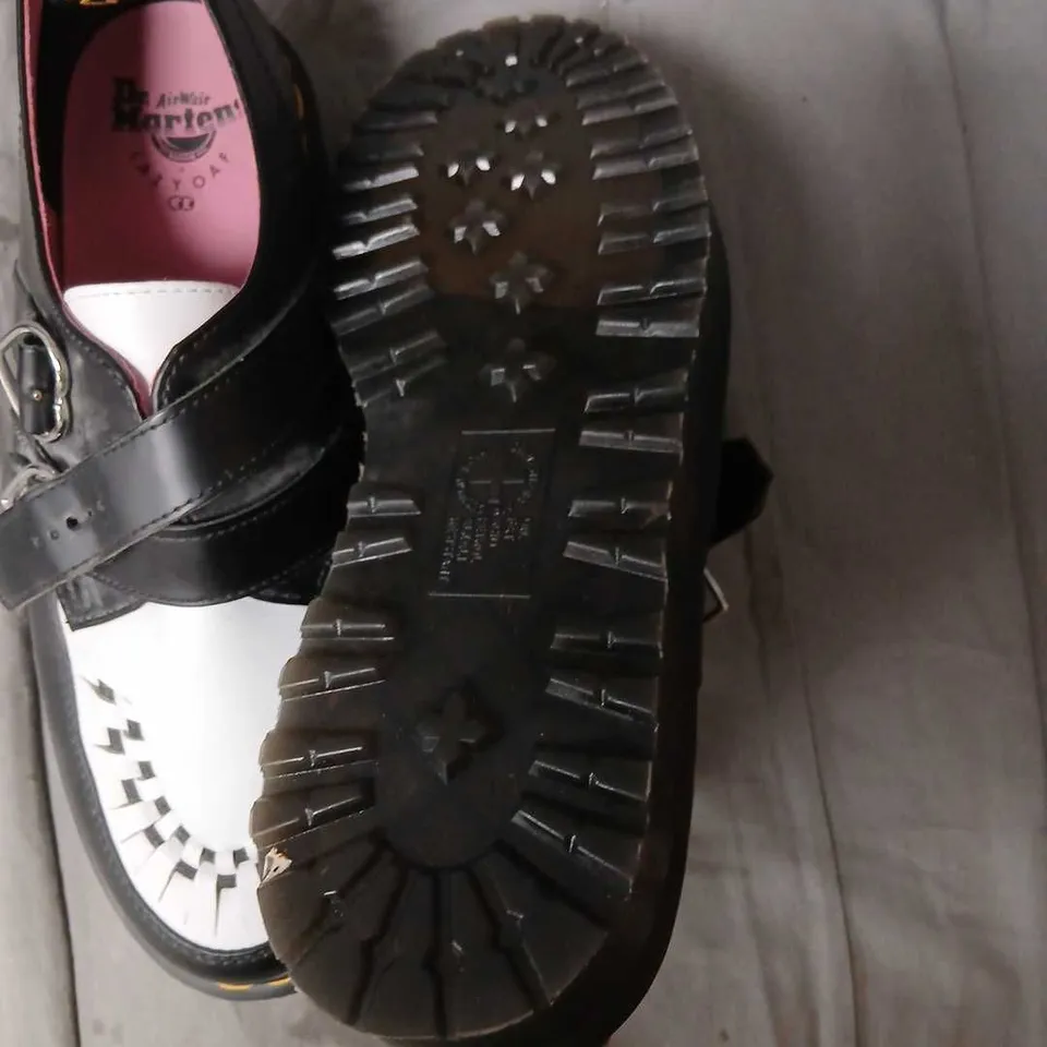 DR. MARTENS X LAZY OAF MARY JANE SHOES – BLACK & WHITE (WOMEN) SIZE 9