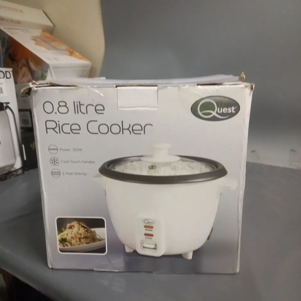 QUEST 0.8 LITRE RICE COOKER 350W WHITE