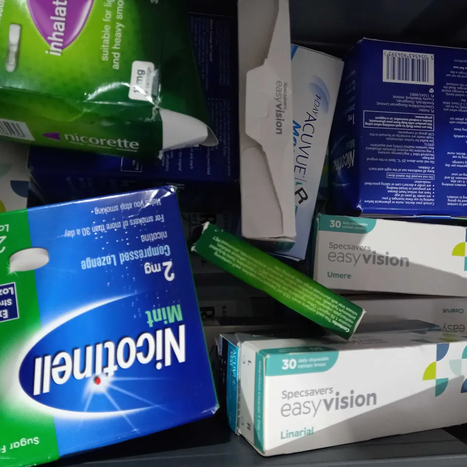 APPROX 20 ITEMS TO INCLUDE DAILIES AQUACOMFORT, EYEXPERT, EASYVISION