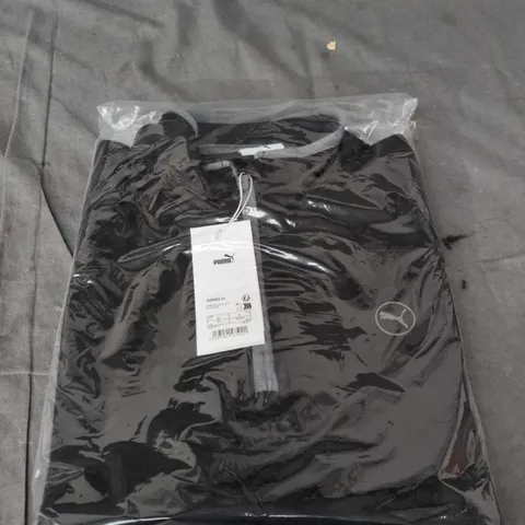 PUMA MEN'S BLACK 1/4 ZIP FLEECE TOP – UK M