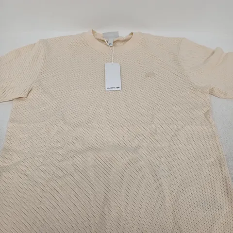 LACOSTE WOVEN TEE - SIZE M