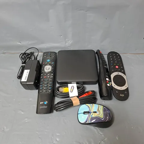 APPROXIMATELY 10 ASSORTED ELECTRICAL PRODUCTS TO INCLUDE REPLACEMENT REMOTES, NETWORK CABLES, POWER SUPPLIES ETC 