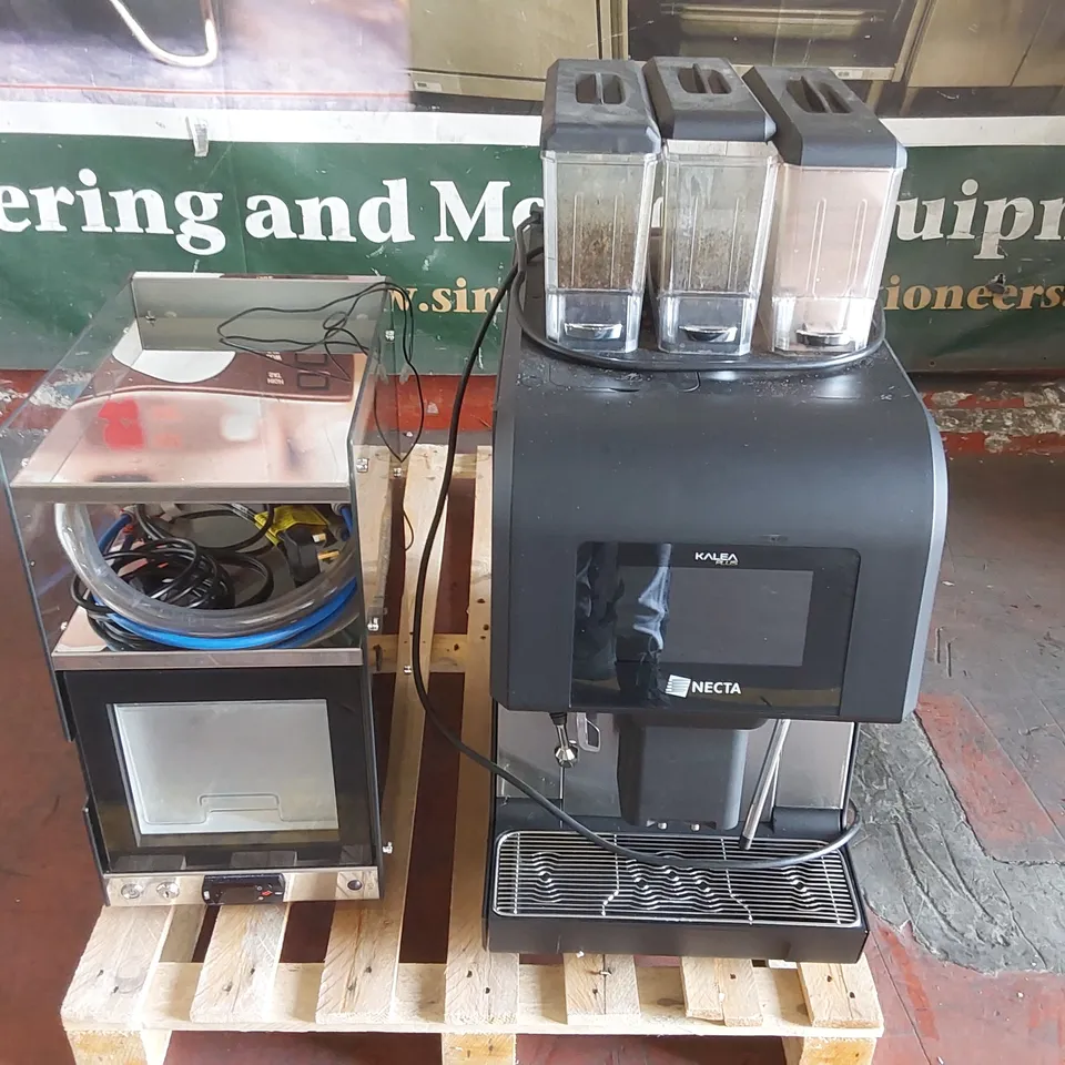 EVOCA KALEA PLUS COMMERCIAL COFFEE MACHINE WITH VITRIFRIGO MILK CHILLER