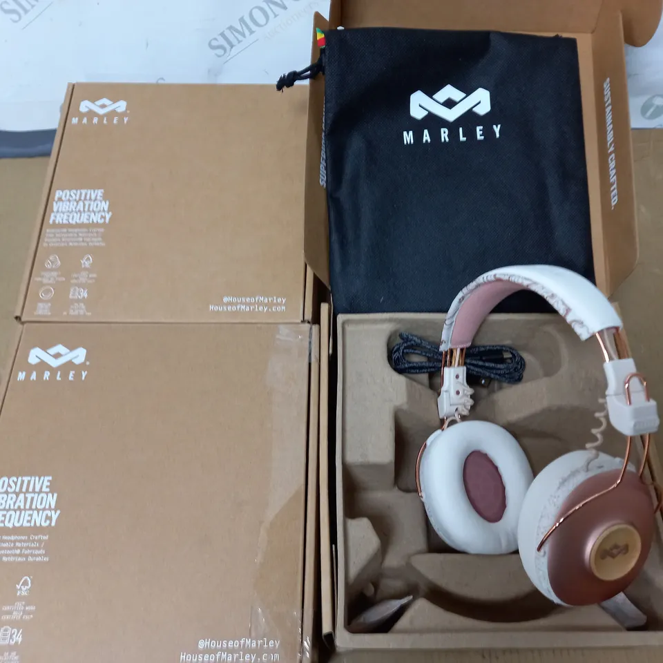 LOT OF 3 MARLEY POSITIVE VIBRATIONS FREQUENCY HEADPHONES