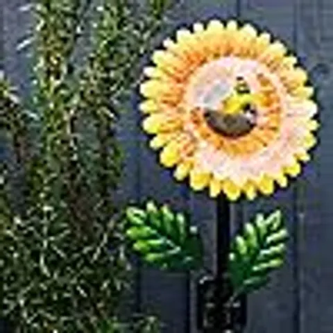 GARDEN STORIES COLOUR SPLASH SET OF 2 FIBRE LIT FLOWER STAKES