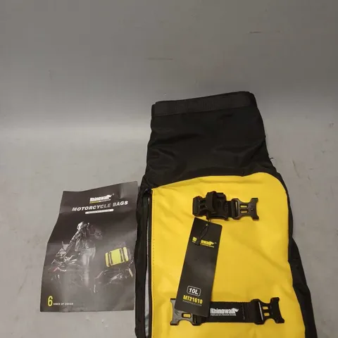 RHINOWALK MOTORCYCLE BAG IN YELLOW/BLACK 10L