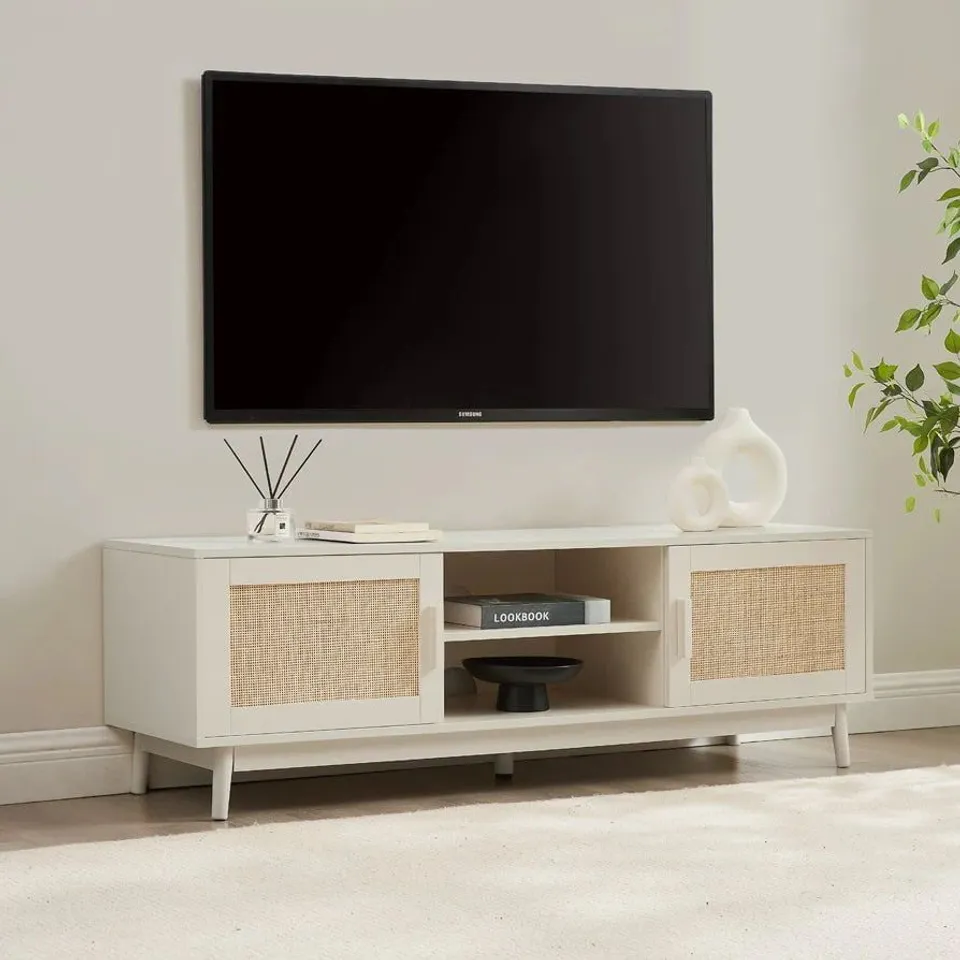 BOXED ISLA TV UNIT FOR TVS UP TO 60"- STONE