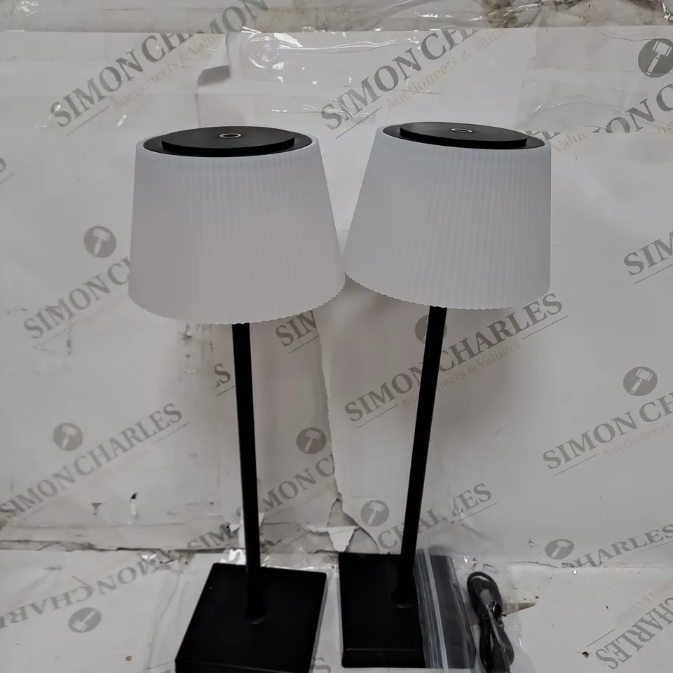 SFIXX SET OF 2 INDOOR OUTDOOR TOUCH TABLE LIGHTS BLACK