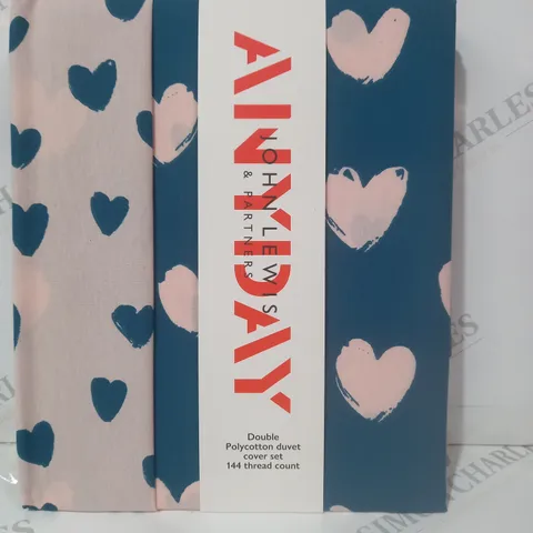 JOHN LEWIS DOUBLE POLYCOTTON DUVET COVER SET