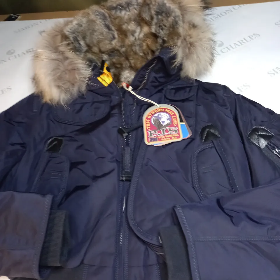 PARAJUMPERS GIRLS BOMBER COAT WITH FUR HOOD SIZE 10 YEARS