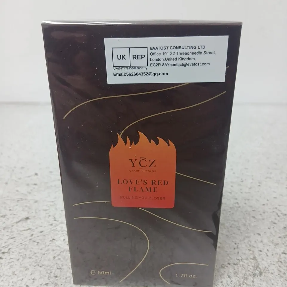 BOXED AND SEALED YCZ LOVE'S RED FLAME 50ML