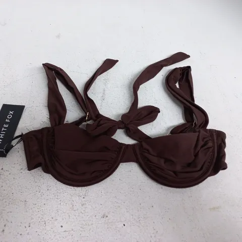 WHITE FOX BALIA BIKINI TOP IN ESPRESSO - M