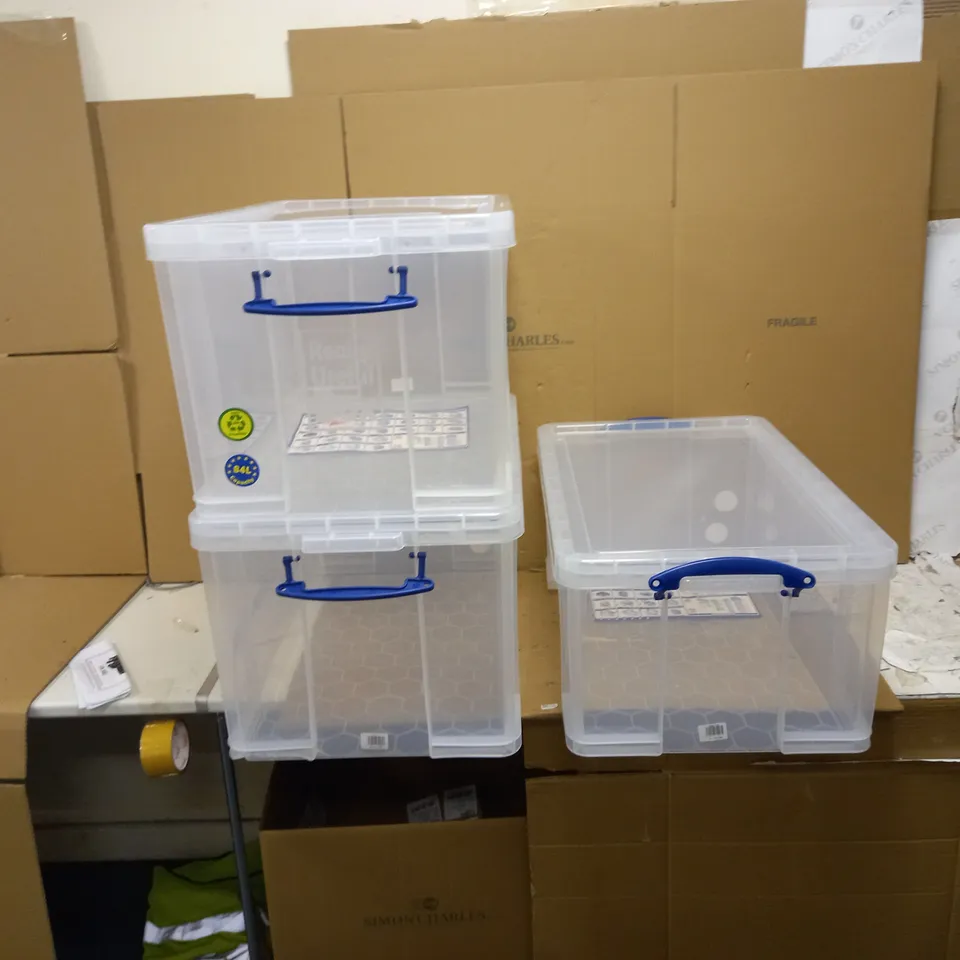 REALLY USEFUL CLEAR PLASTIC STORAGE BOX