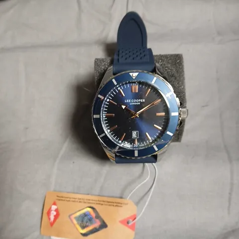 LEE COOPER LONDON WRISTWATCH – BLUE DIAL, BLUE RUBBER STRAP
