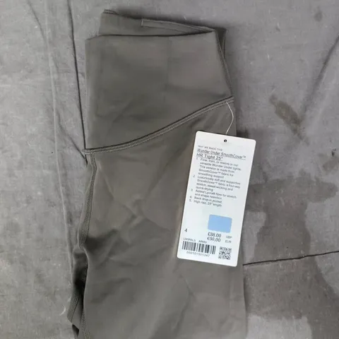 LULULEMON WUNDER UNDER SMOOTH COVER TIGHTS IN DARK OLIVE SIZE 4