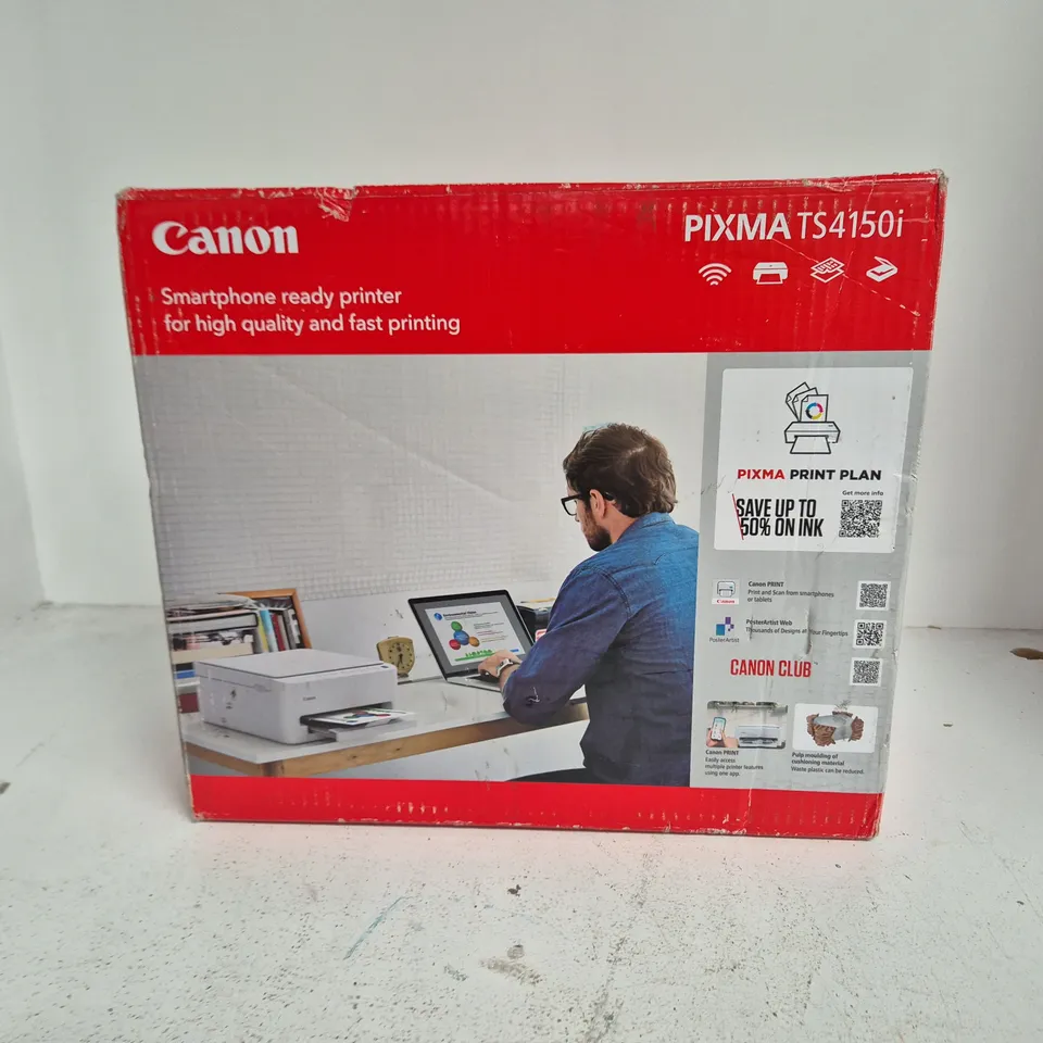 CANON PIXMA TS4150I PRINTER – SMARTPHONE READY – BOXED