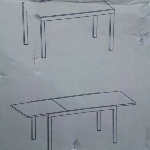 BOXED ALUMINIUM TABLE WITH TEMPERED GLASS TOP