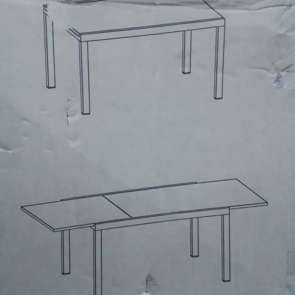 BOXED ALUMINIUM TABLE WITH TEMPERED GLASS TOP