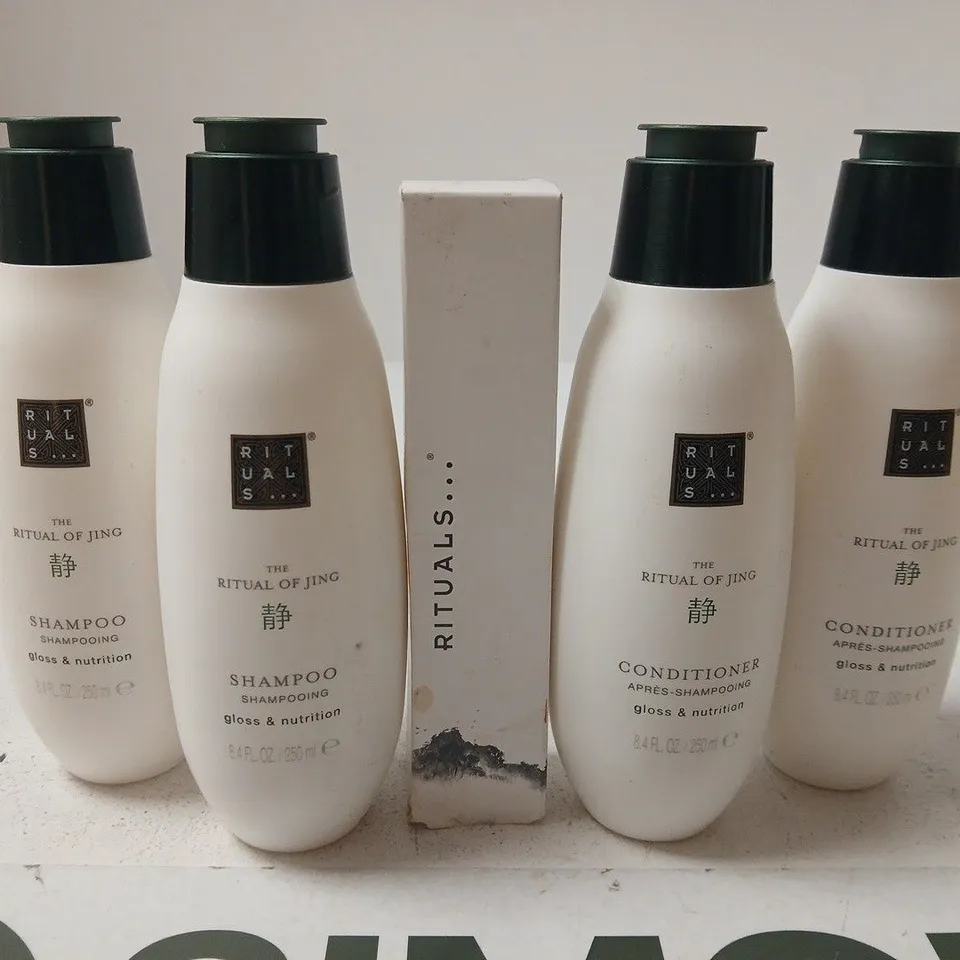 5 RITUALS... PRODUCTS TO INCLUDE SHAMPOO, CONDITIONER, HAIR/BODY MST