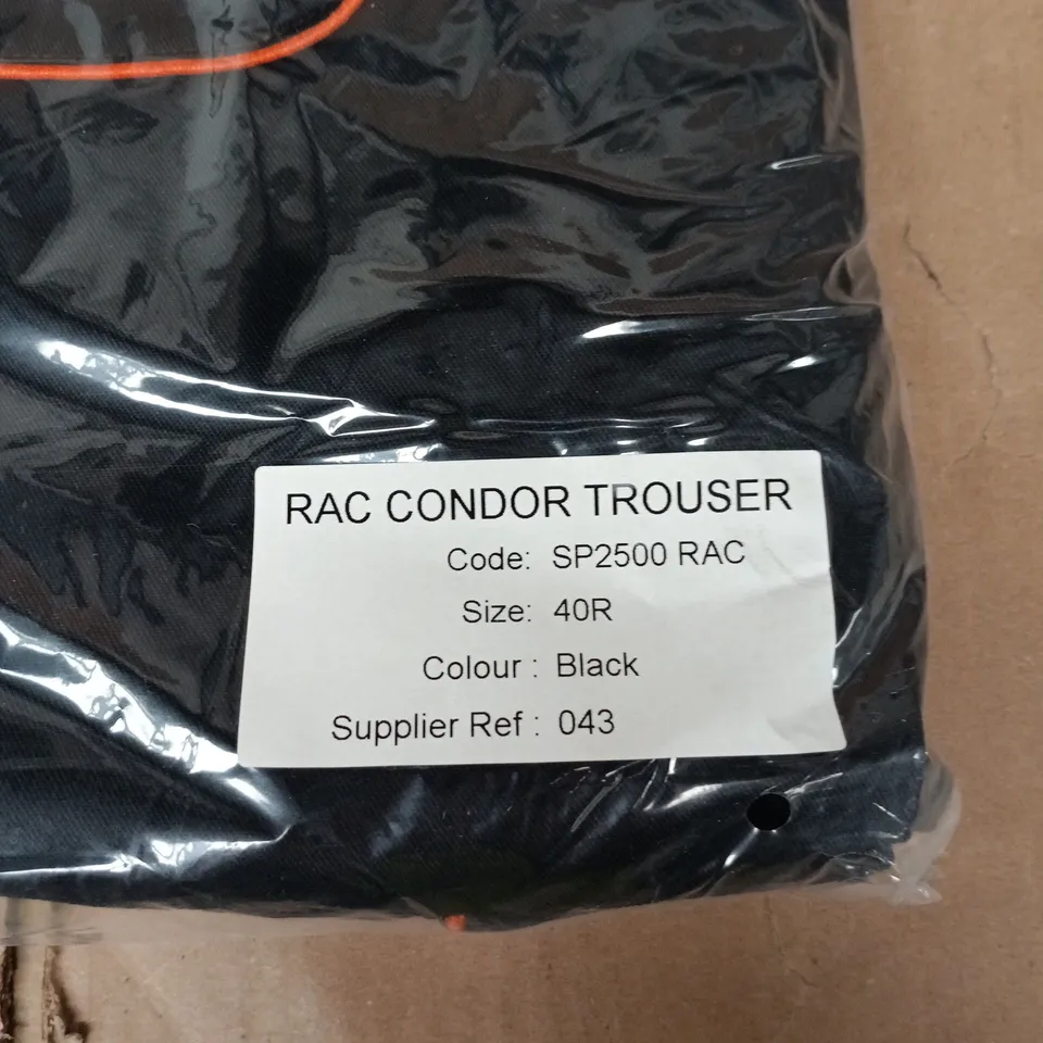 RAC CONDOR TROUSERS – SIZE 40R – BLACK