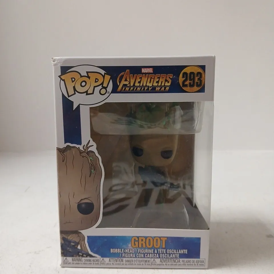 BOXED FUNKO POP! GROOT BOBBLE HEAD – AVENGERS: INFINITY WAR (NO. 293) 