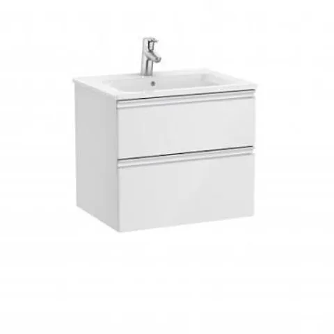 BRAND NEW BOXED ROCA THE GAP-N 600MM 2 DRAWERS UNIT, GLOSS WHITE - NO BASIN