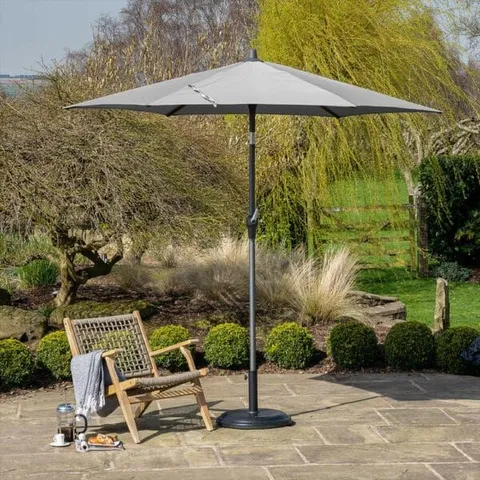 PLATINUM RIVA 2.5M ROUND LUNA GREY PARASOL BOXED