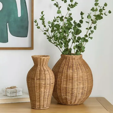 SET OF 2 DECOR VASES 30CM