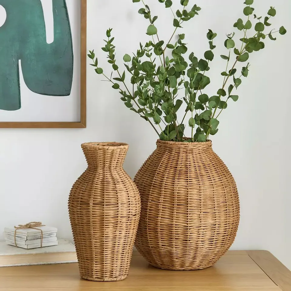 SET OF 2 DECOR VASES 30CM