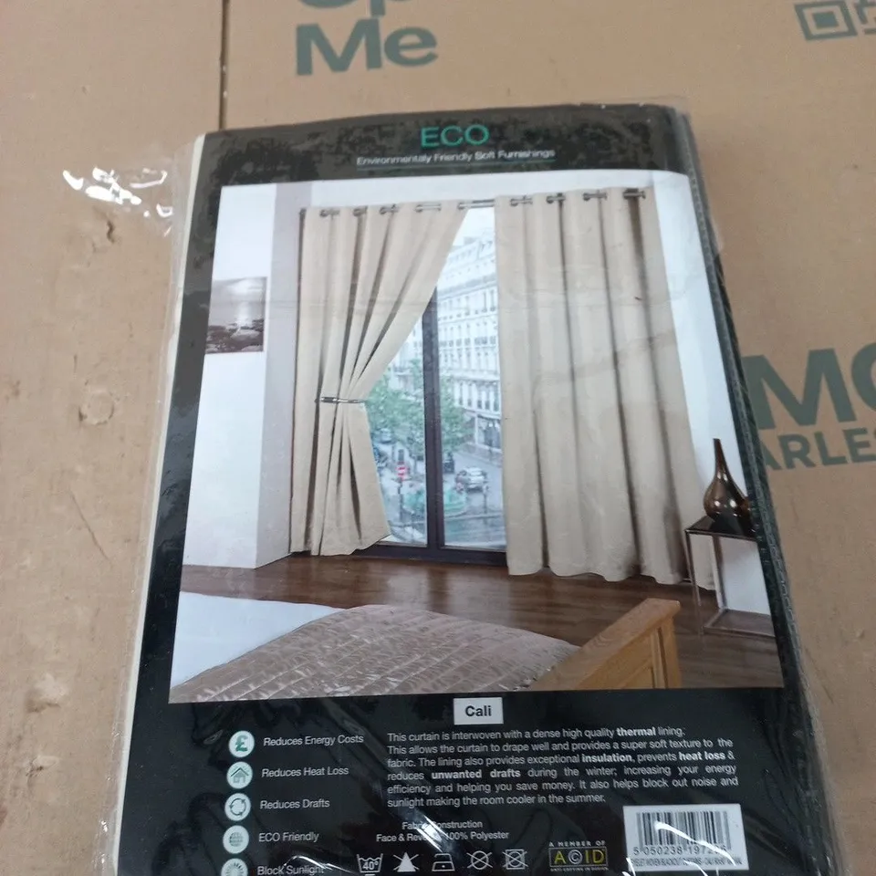 ECO THERMAL EYELET CURTAINS – ONE PAIR, 229 X 229 CM (90IN X 90IN) – BLACKOUT