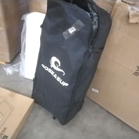 PALLET OF ASSORTED ITEMS INCLUDING LAP DESK, WHITE SEAT CUSHION, FOOT MASSAGER, INFLATABLE FLOAT AND PADDLE, EASEL