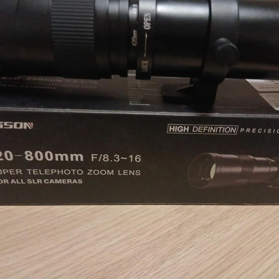 BOXED BENOISON 420-800MM F/8.3-16 SUPER TELEPHOTO ZOOM LENS FOR SLR CAMERAS