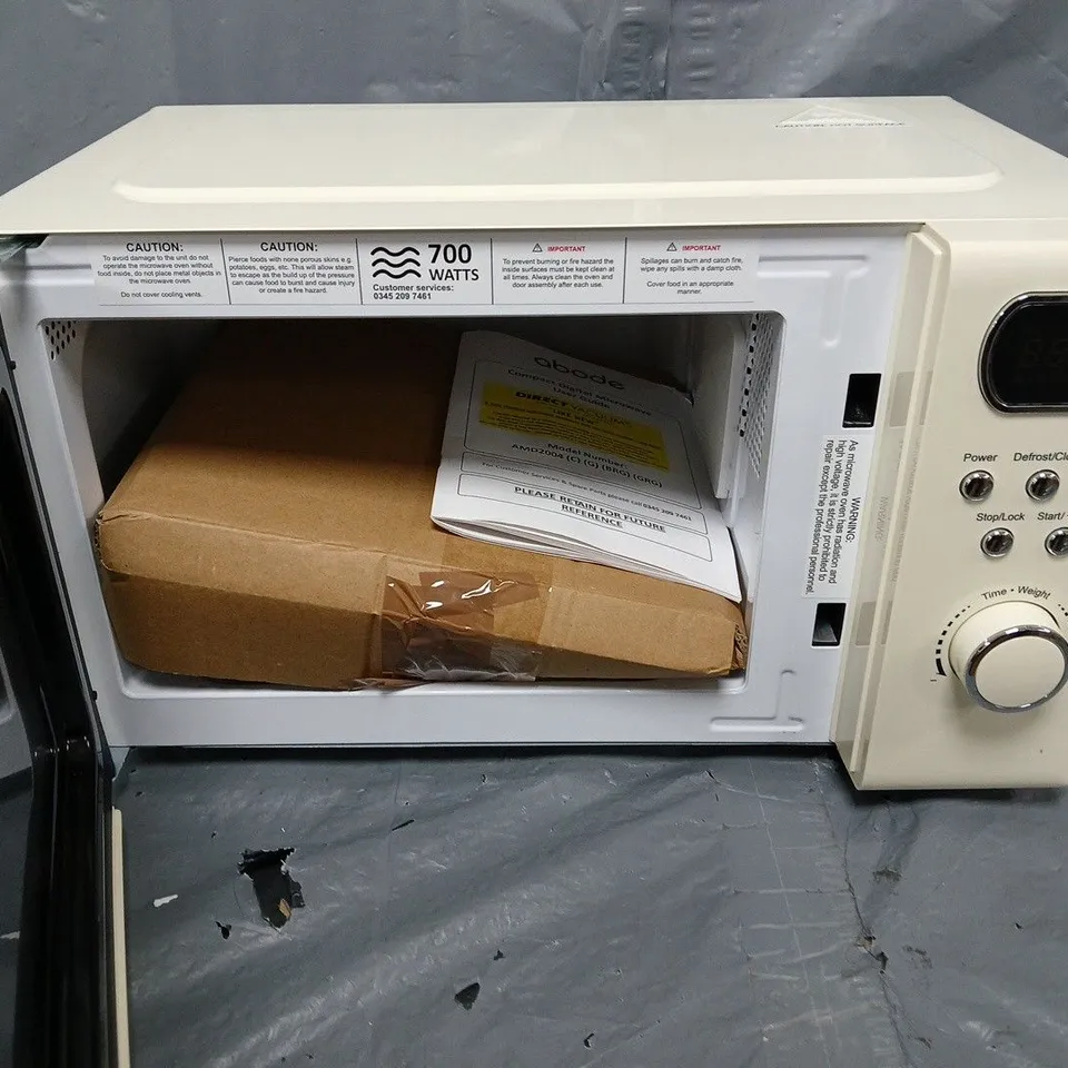 BOXED ABODE RETRO 20L DIGITAL MICROWAVE - YELLOW 