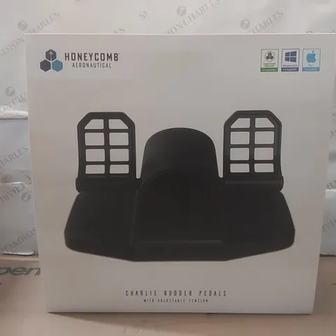 BOXED HONEYCOMB AERONAUTICAL CHARLIE RUDDER PEDALS WITH ADJUSTABLE TENSION