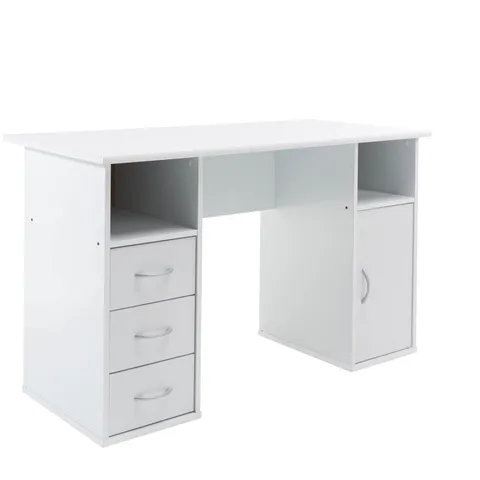 BOXED ALPHASON MARYLAND COMPUTER DESK WHITE - AW12010WHI (1 BOX)