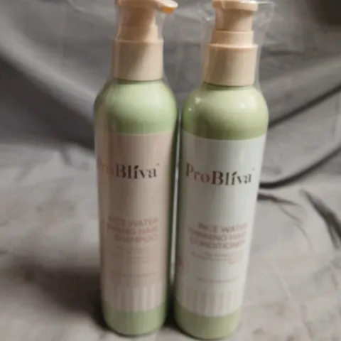 PROBLIYA RICE WATER THINNING HAIR SHAMPOO & CONDITIONER – 2 X PUMP BOTTLES, BOXED 240ML PER BOTTLE