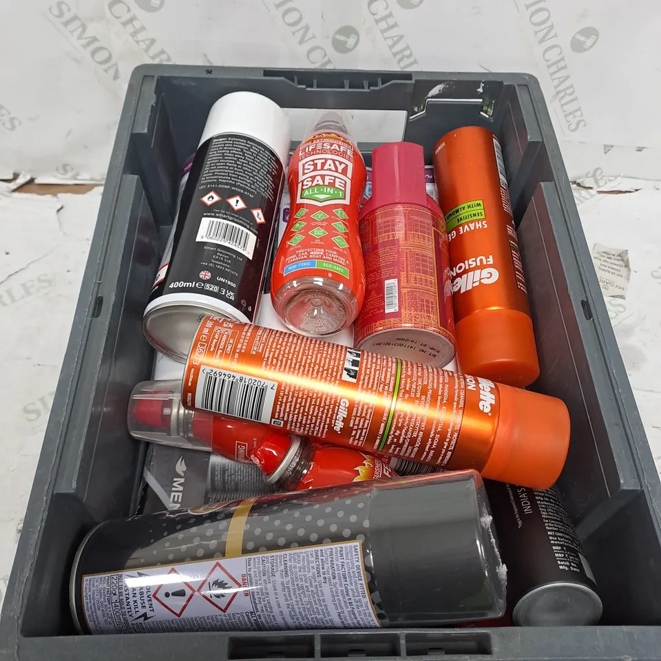 ASSORTED AEROSOLS TO INCLUDE DOVE MEN BODY SPRAY , SPRAY PAINT , PERFUMED SPRAY  ,  ETC - COLLECTION ONLY 
