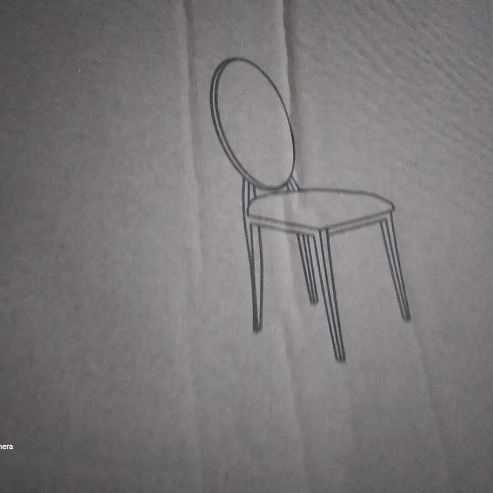 BOXED CULLEN UPHOLSTERED DINING CHAIR BLACK × 2