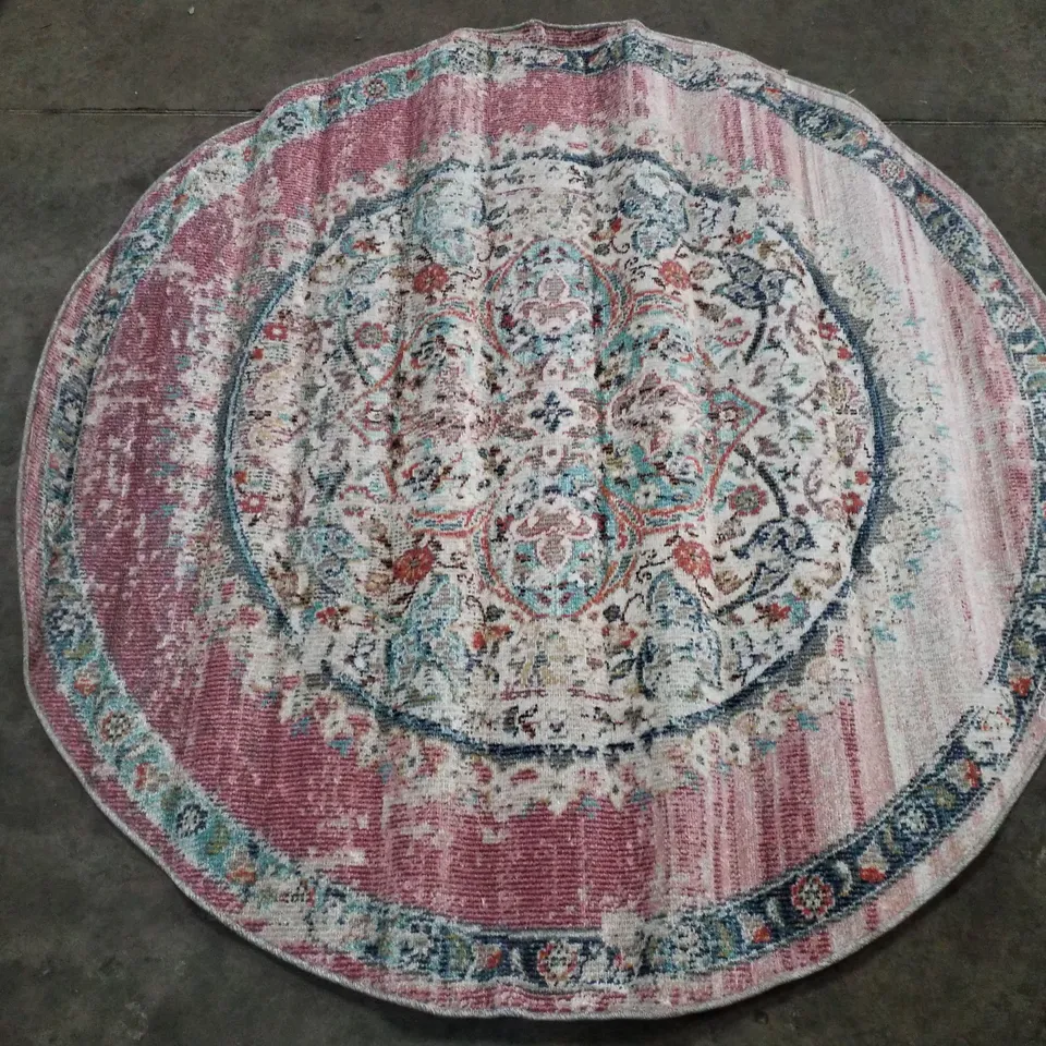 BRAND NEW PACO HOME TORRES 271 RUG IN PINK - 160CM D ROUND 