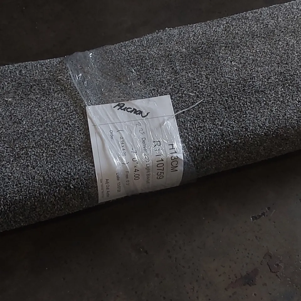 ROLL OF QUALITY DENVER LIGHT BISCUIT CARPET - APPROXIMATELY 2.14 x 4m