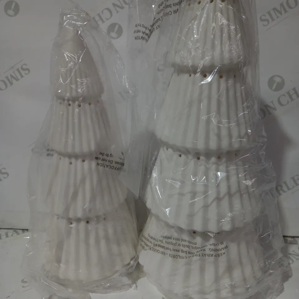 K BY KELLY HOPPEN SET OF 2 LARGE CERAMIC LIGHT UP ORNAMENTS