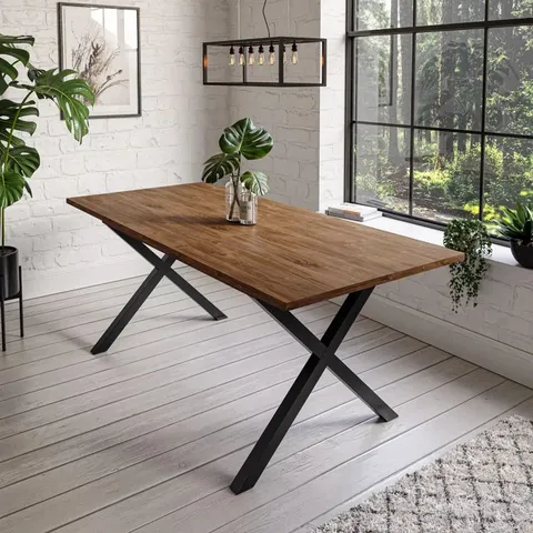 BOXED TIRREL DINING TABLE - BIRCH AFFECT (2 OF 3 PARTS ONLY)