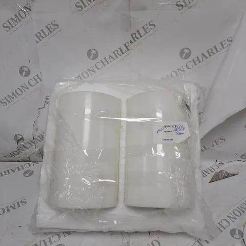 K BY KELLY HOPPEN SET OF PILLAR CANDLES WHITE 20CM