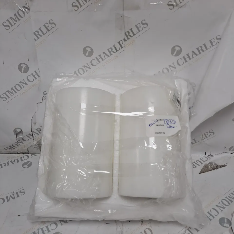 K BY KELLY HOPPEN SET OF PILLAR CANDLES WHITE 20CM