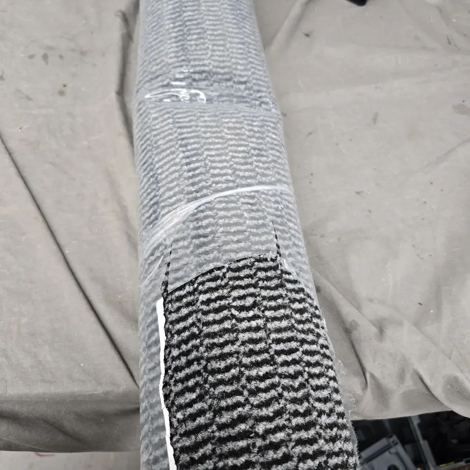 GREY AND BLACK RUG UNKNOWN SIZE 