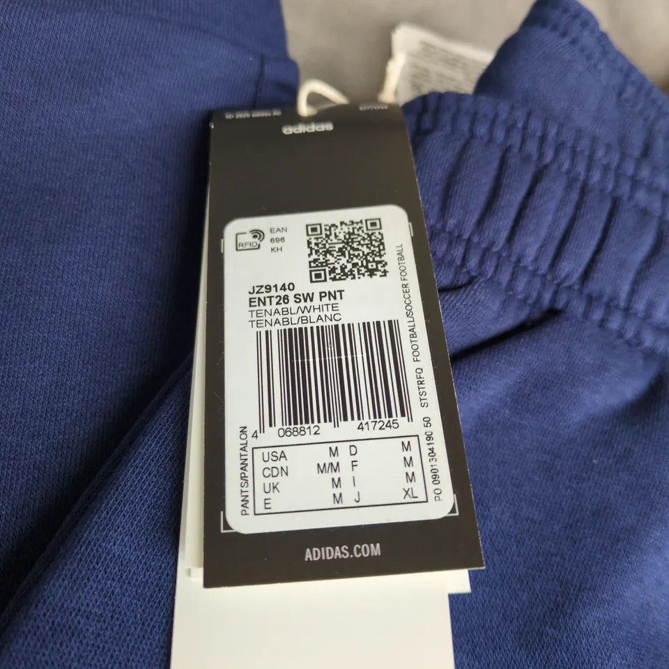 ADIDAS NAVY BLUE TRACK PANTS – MEN'S MEDIUM