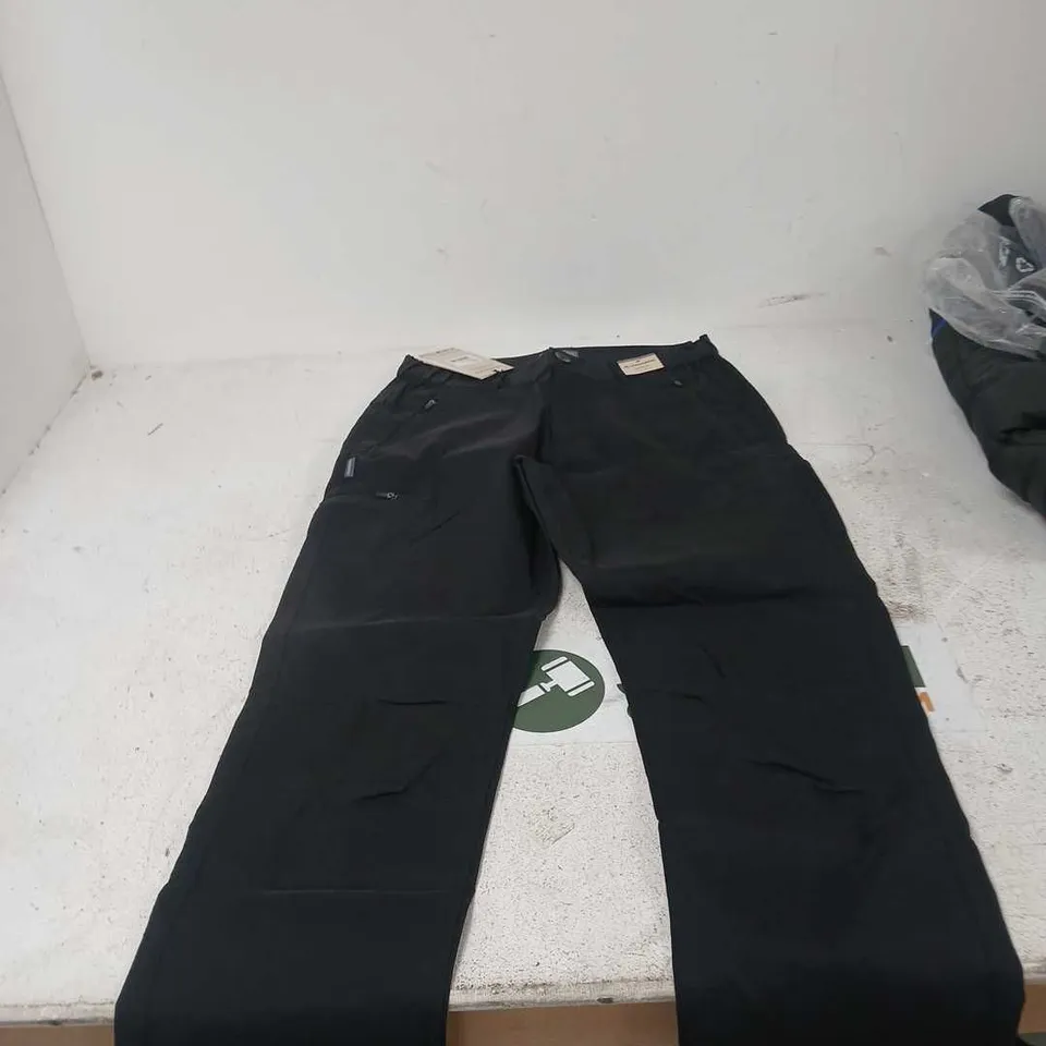 CRAGHOPPERS BLACK OUTDOOR TROUSERS, WAIST 32 (EU 48), SHORT LENGTH
