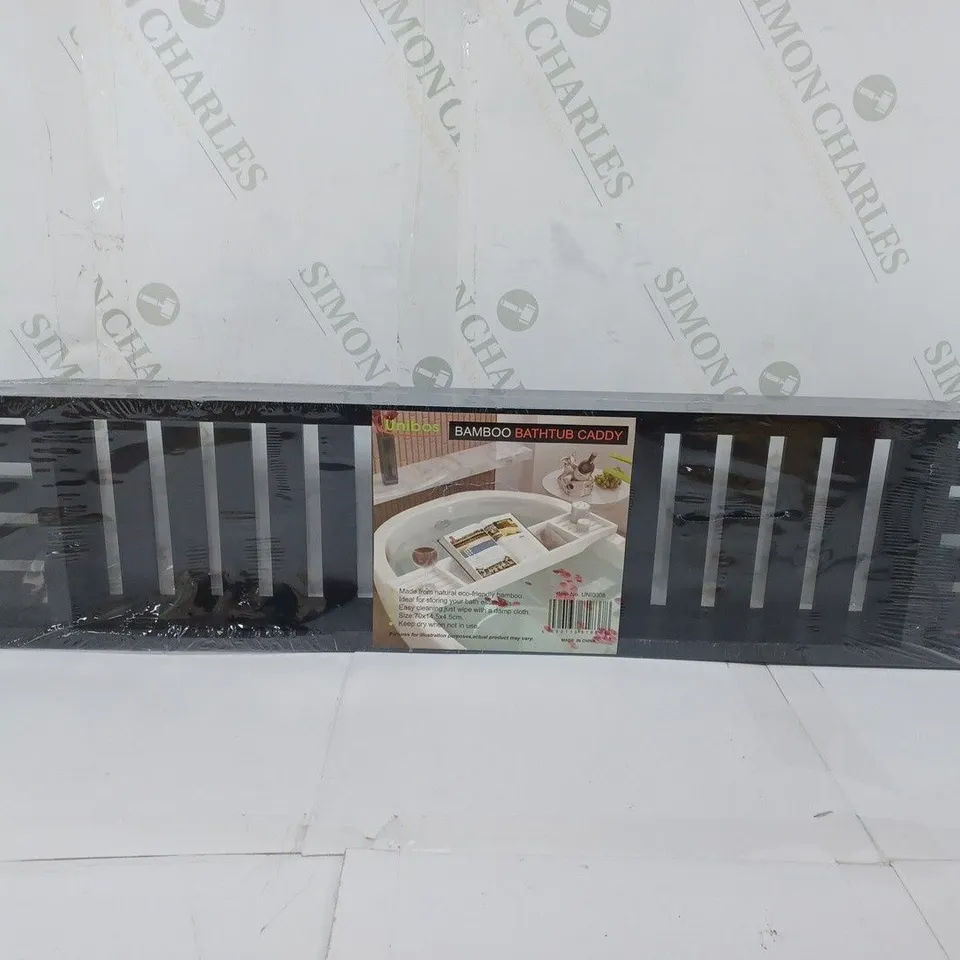 SEALED UNIBOS BAMBOO BATHTUB CADDY