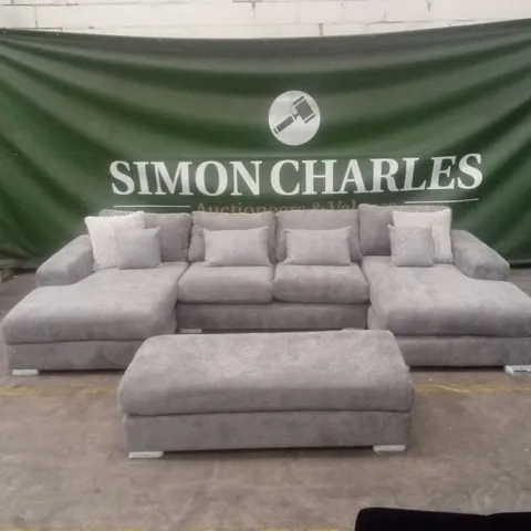 BROADGATE LARGE U-SHAPE MODULAR SOFA WITH FOOTSTOOL