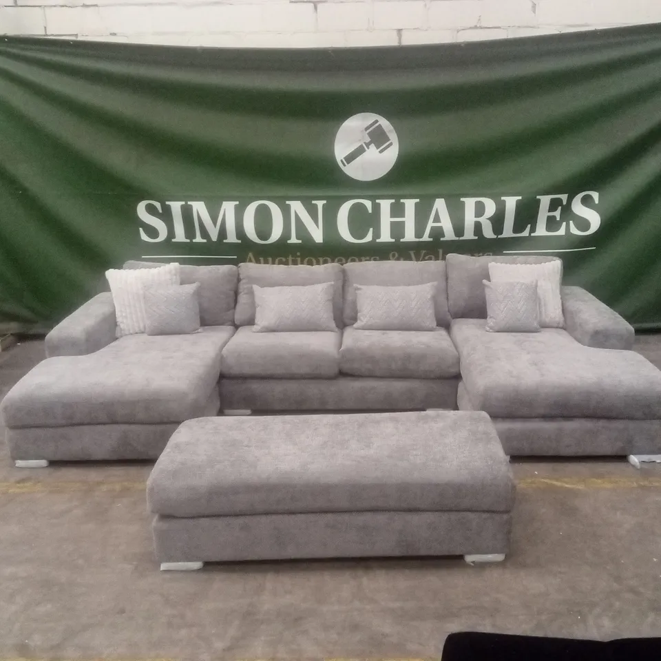 BROADGATE LARGE U-SHAPE MODULAR SOFA WITH FOOTSTOOL RRP £3399